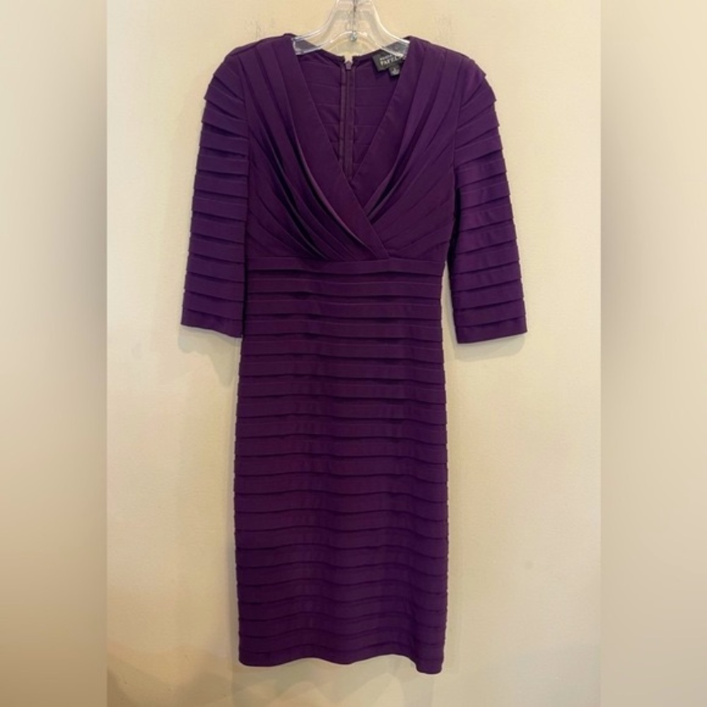 Adrianna Papell Eggplant Purple Dress  2